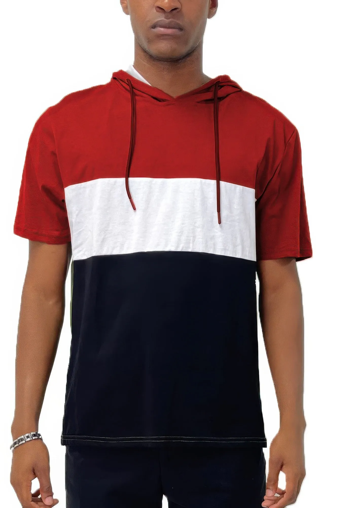Men's Short Sleeve Hooded T-shirt