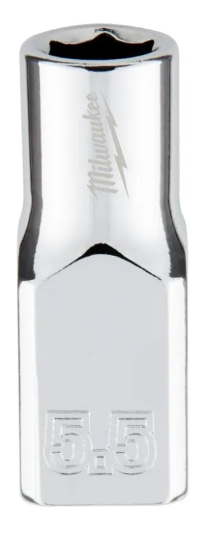Milwaukee 45-34-9031 Socket, 5.5 mm Socket, 1/4 in Drive, 6-Point, Chrome Vanadium Steel, Chrome :CD: QUANTITY: 1
