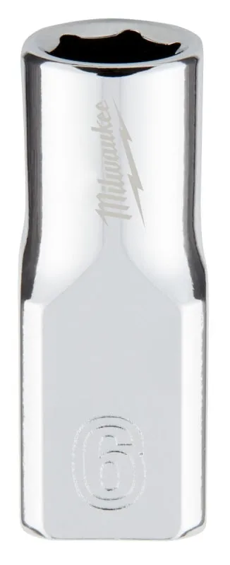 Milwaukee 45-34-9032 Socket, 6 mm Socket, 1/4 in Drive, 6-Point, Chrome Vanadium Steel, Chrome :CD: QUANTITY: 1