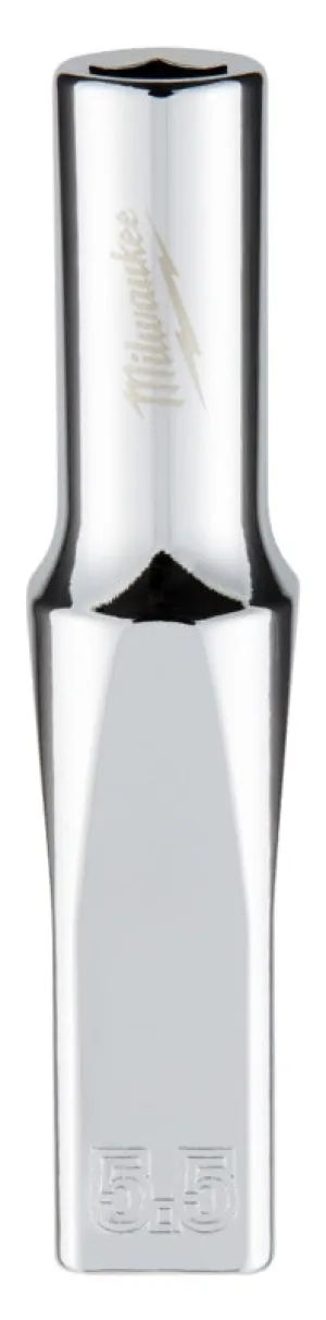 Milwaukee 45-34-9043 Socket, 5.5 mm Socket, 1/4 in Drive, 6-Point, Chrome Vanadium Steel, Chrome :CD: QUANTITY: 1