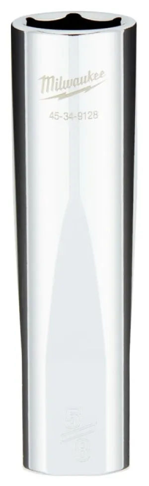Milwaukee 45-34-9128 Socket, 5/8 in Socket, 1/2 in Drive, 6-Point, Chrome Vanadium Steel, Chrome :CD: QUANTITY: 1