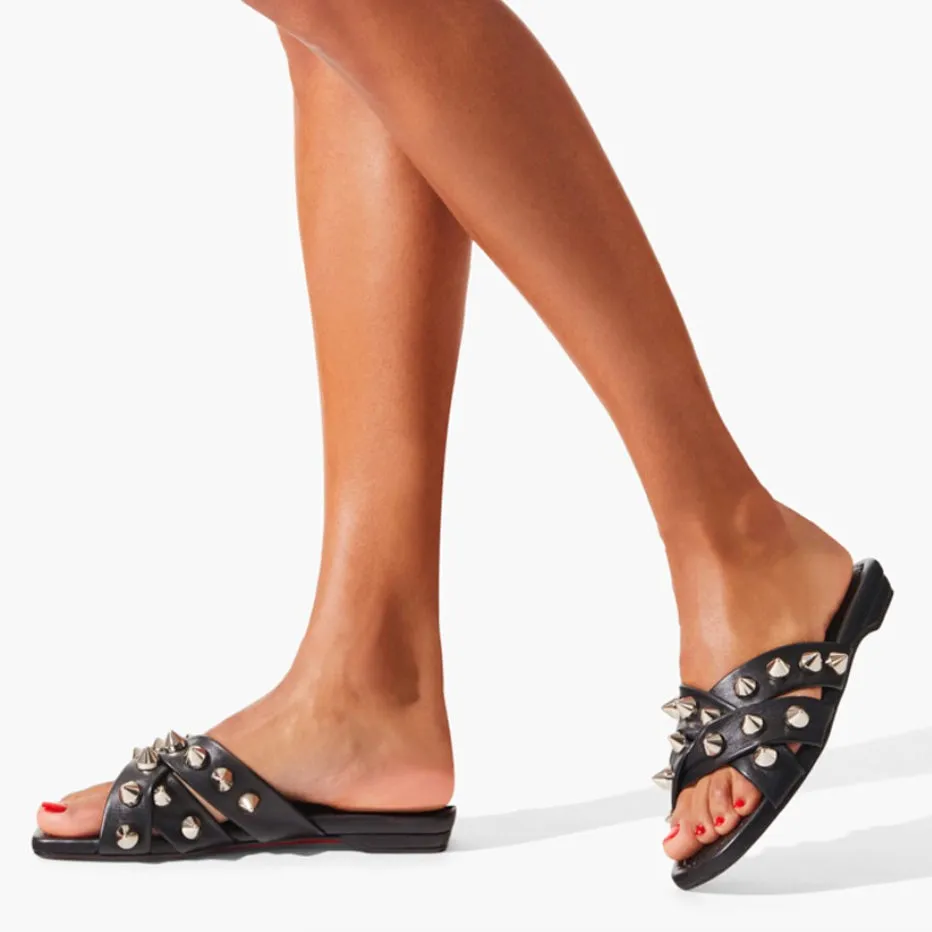 Miss spika club black flats