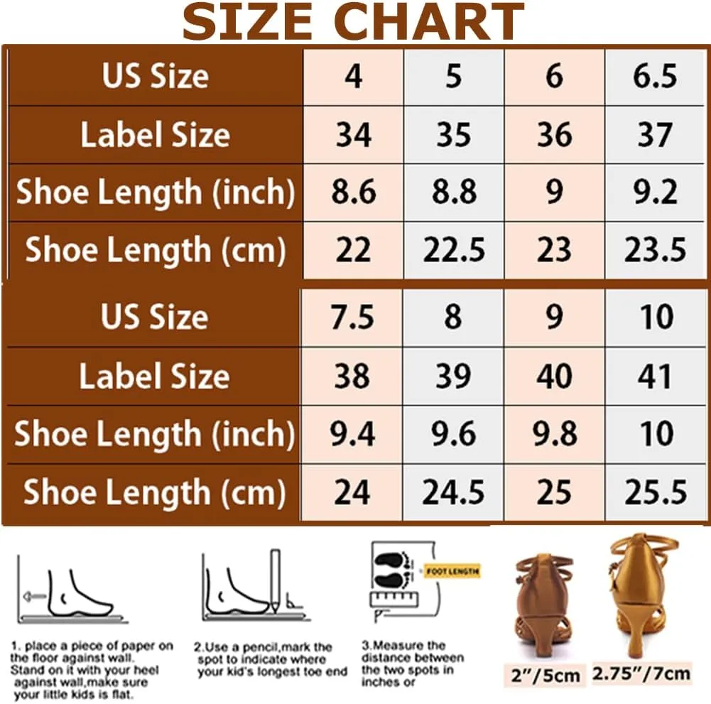 MSMAX Women's Practice Ballroom Dancing Shoes Indoor Performance Latin Dance Shoes for Woman