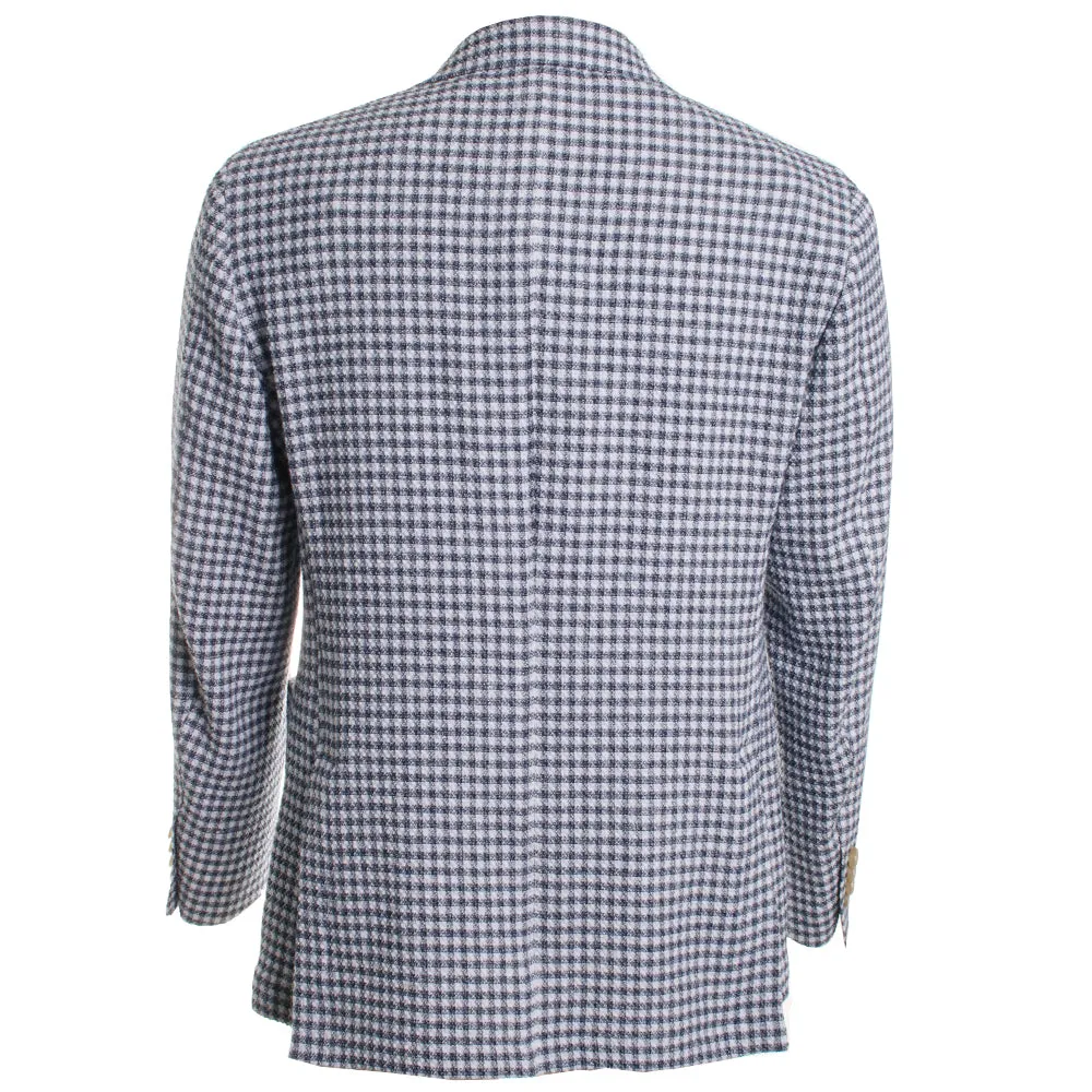 Navy Gingham Stretch Sportscoat