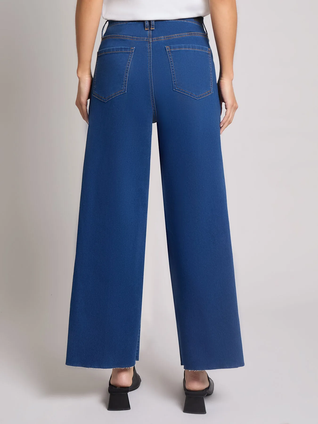 Patch Pocket Wide Leg Denim, Phoenix Wash