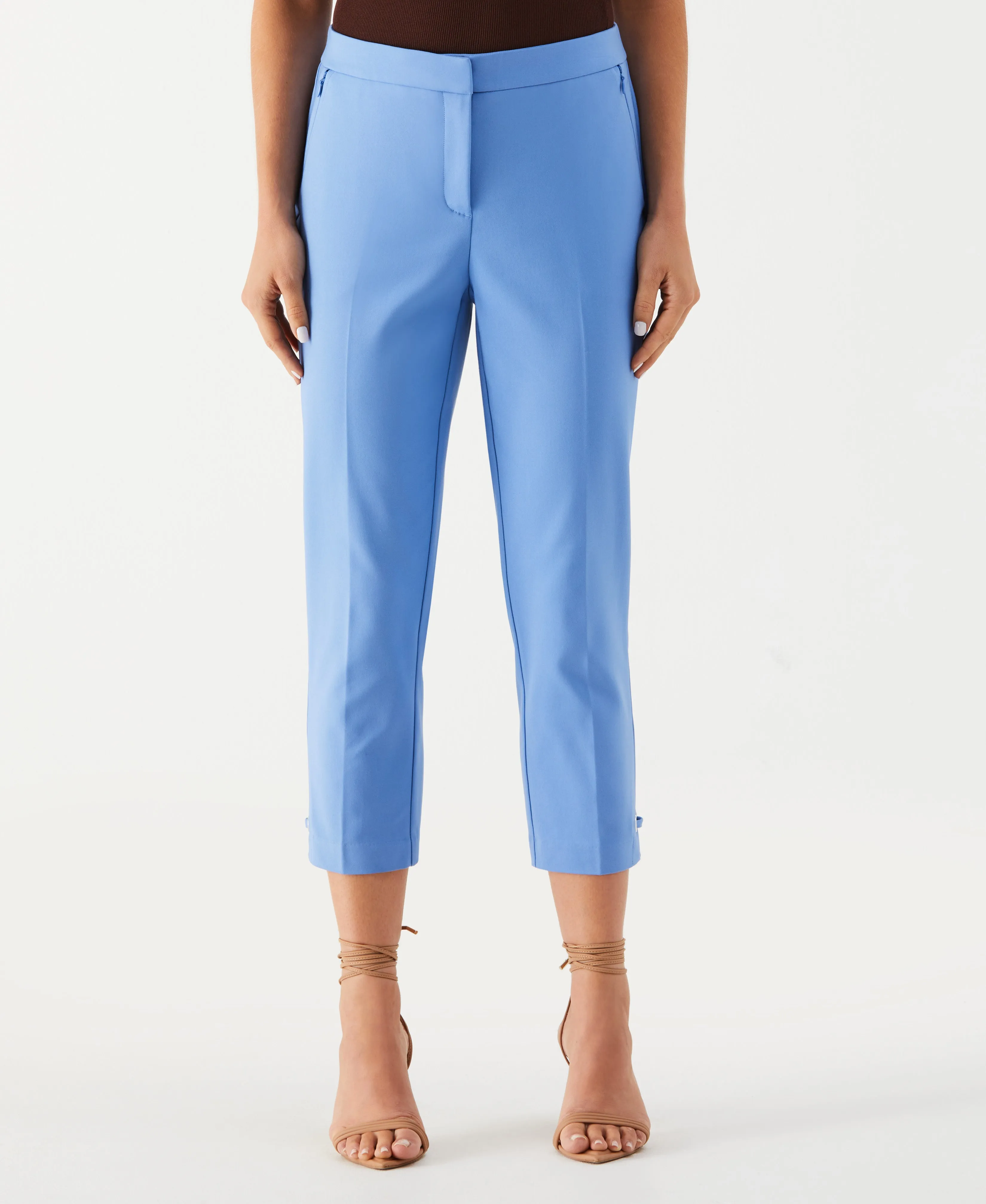 Petite Satin Twill Capri with Grommets