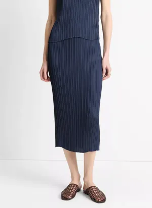 Pleated Straight Pull On Skirt
