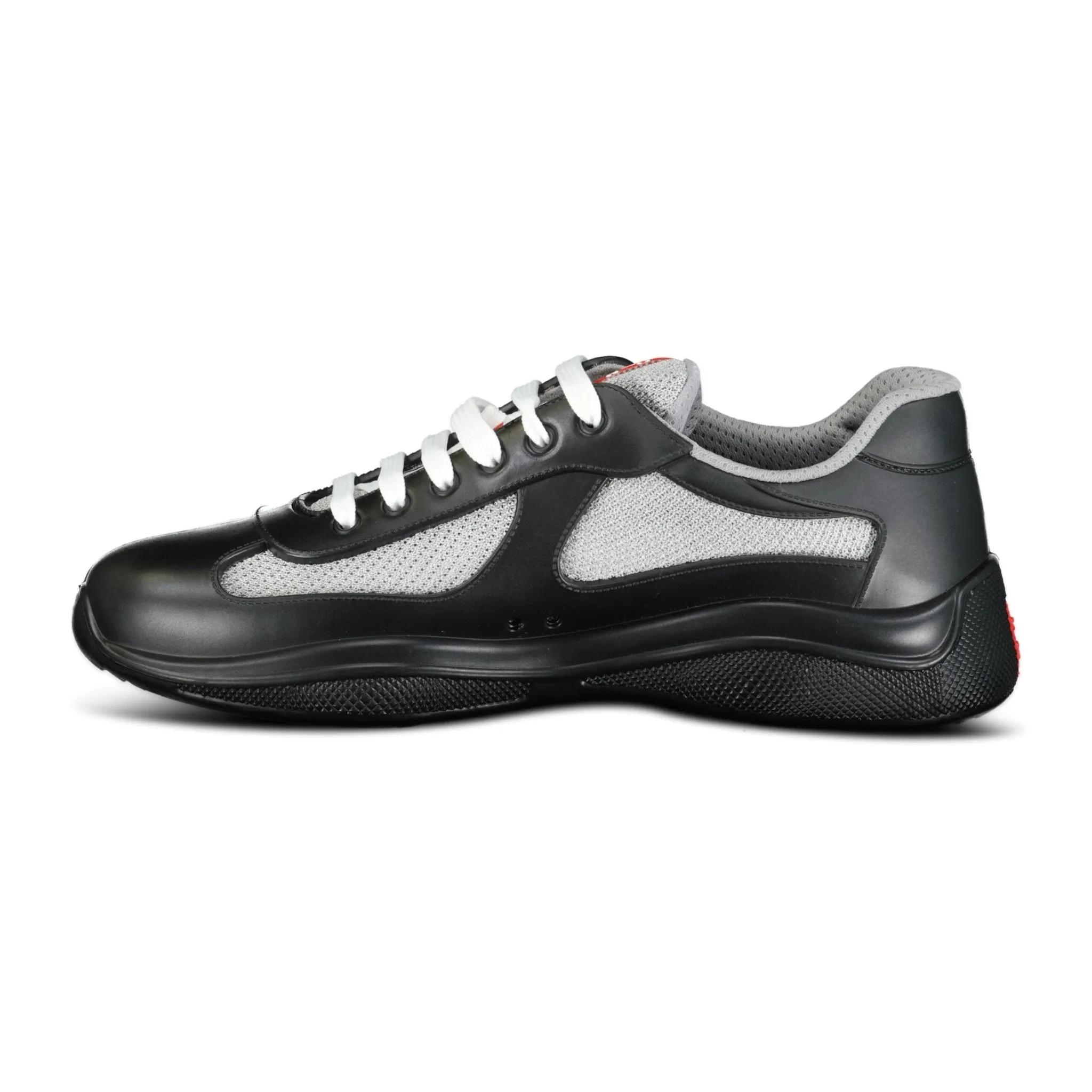Prada Americas Cup Sneakers Soft Rubber Black & Grey Mesh