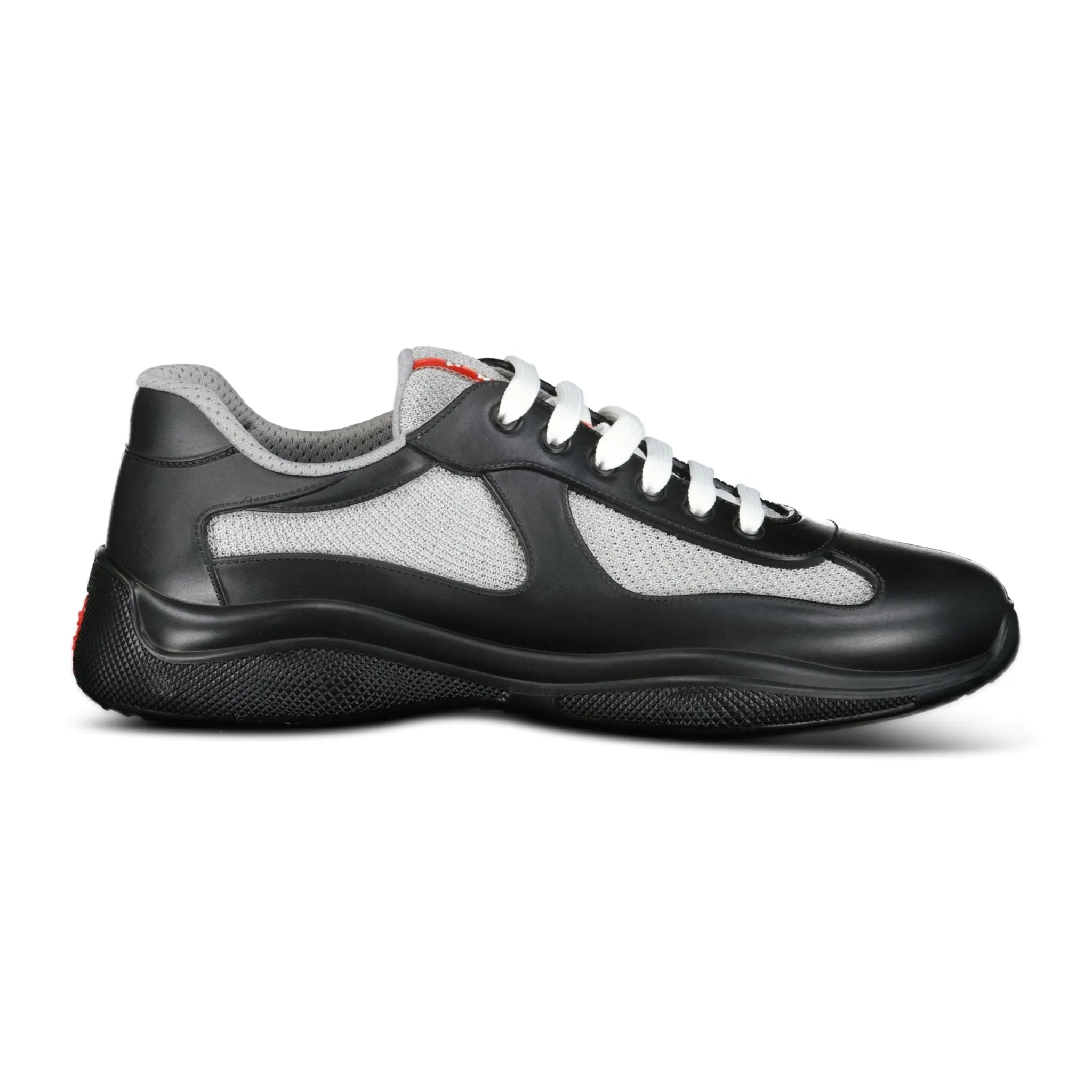 Prada Americas Cup Sneakers Soft Rubber Black & Grey Mesh