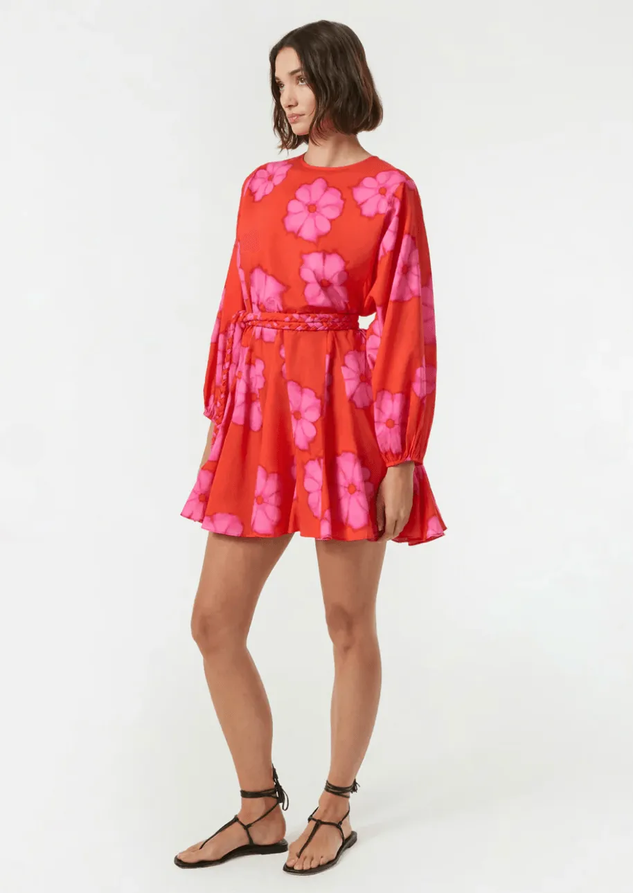 RHODE Ella Dress Scarlet Bombay