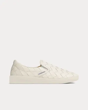 Sawyer Intrecciato White Slip On Sneakers