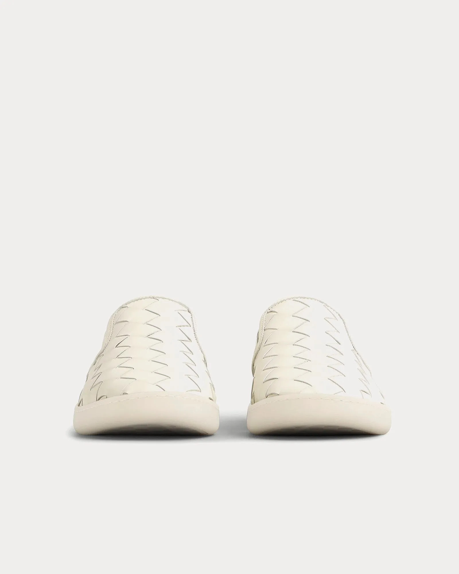 Sawyer Intrecciato White Slip On Sneakers