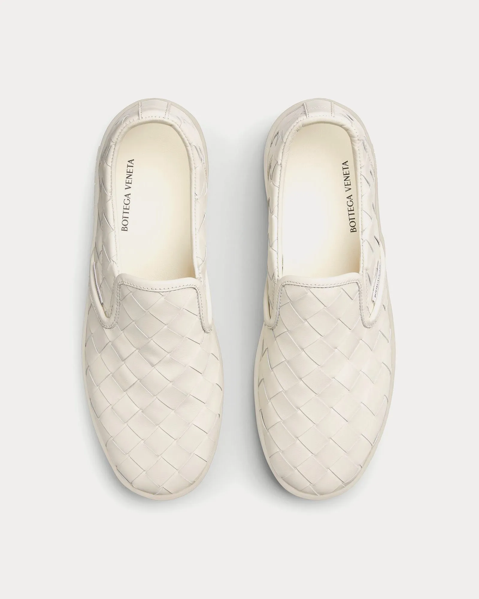 Sawyer Intrecciato White Slip On Sneakers