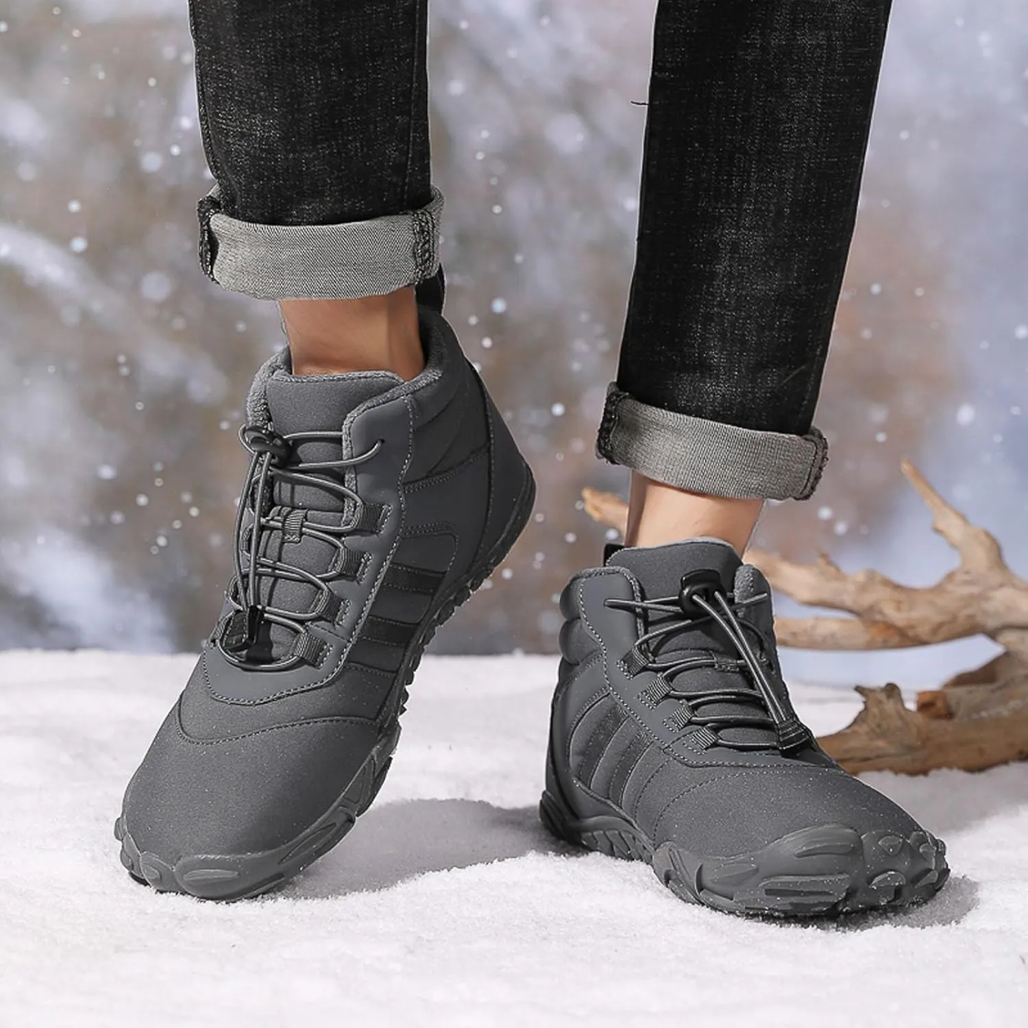 SECHRITE Women Barefoot Shoes Mens Minimalist Zero Drop Boots Wide Toe Box Toes Sneakers Workout Footwear Shoes