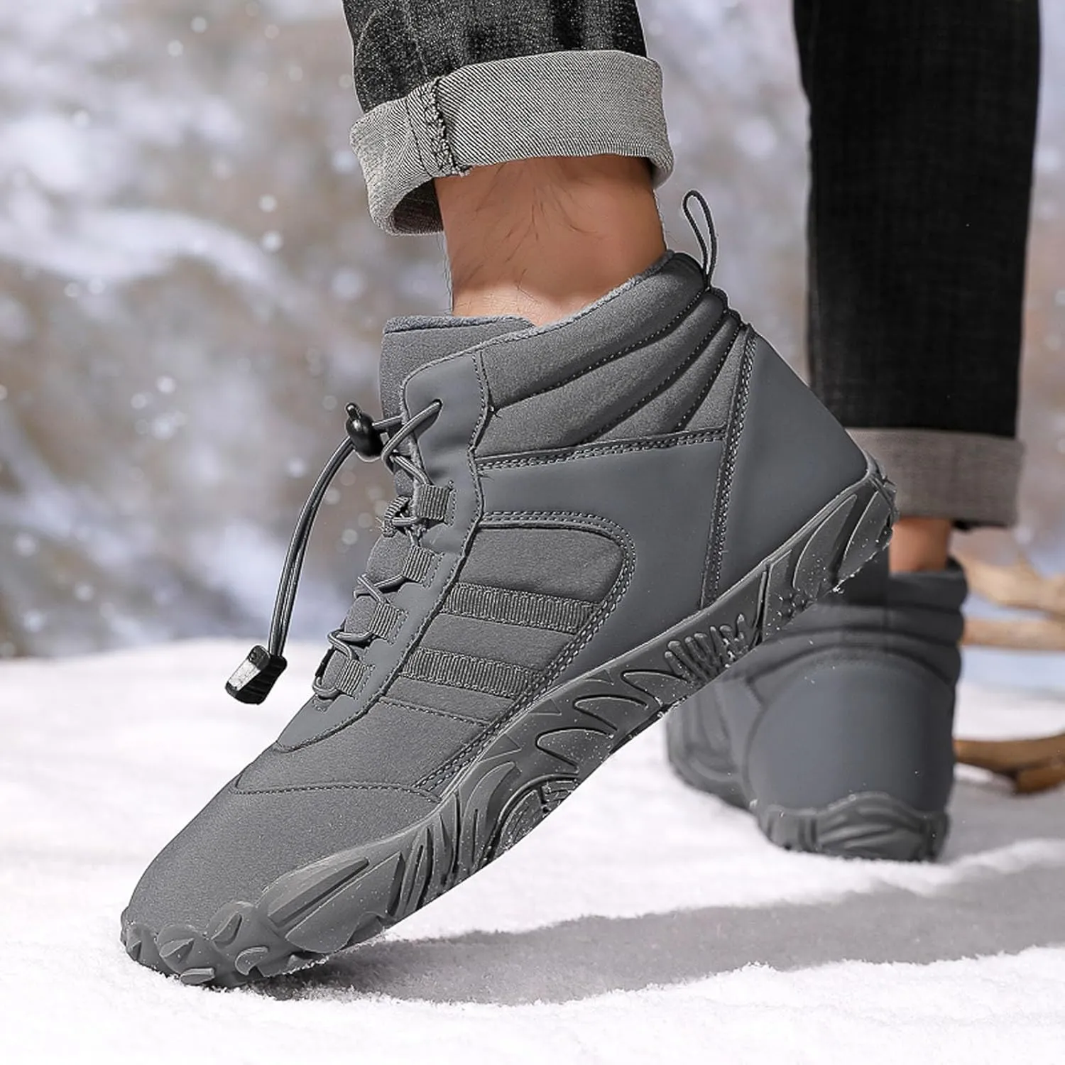 SECHRITE Women Barefoot Shoes Mens Minimalist Zero Drop Boots Wide Toe Box Toes Sneakers Workout Footwear Shoes