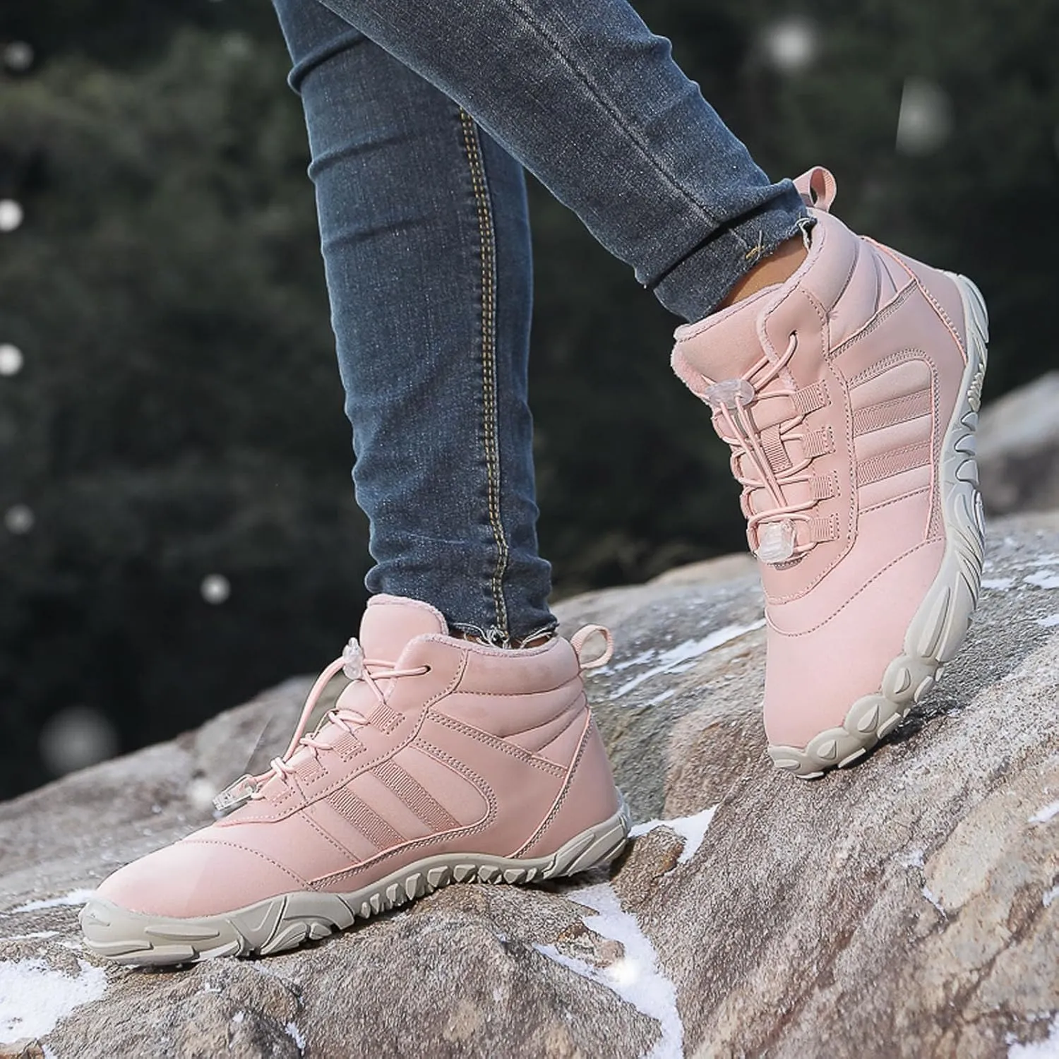 SECHRITE Women Barefoot Shoes Mens Minimalist Zero Drop Boots Wide Toe Box Toes Sneakers Workout Footwear Shoes