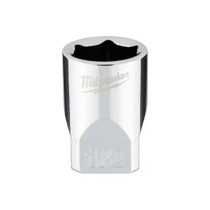 Socket - Milwaukee 1/4 in. Drive 1/2 in. SAE 6-Point Socket, 45-34-9009