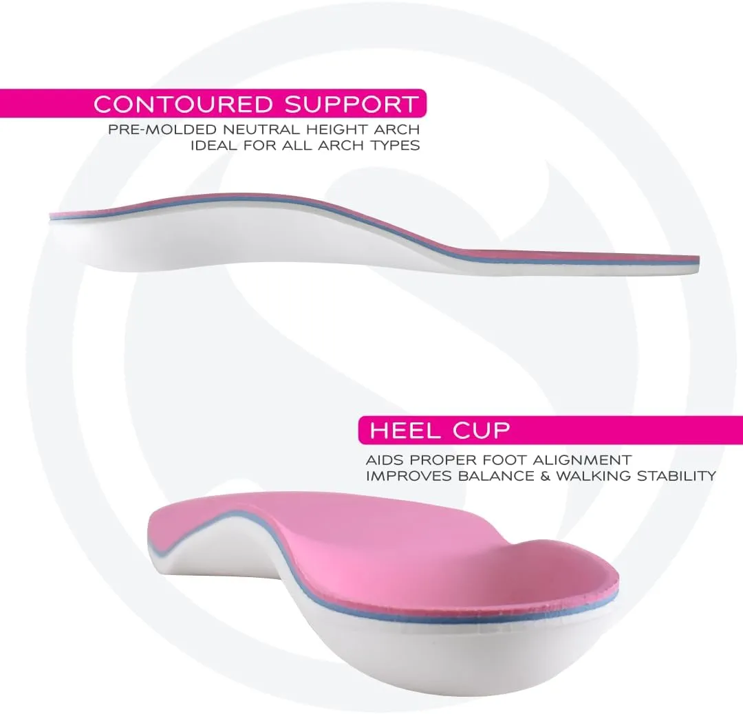 SoleAid Sport XTI, 3-Layer Performance Insoles, Light Weight, Soft, High Rebound, Shock Absorbing, Anti-Friction, Full Length Foot Support (Men 5-6 / Women 7-8)