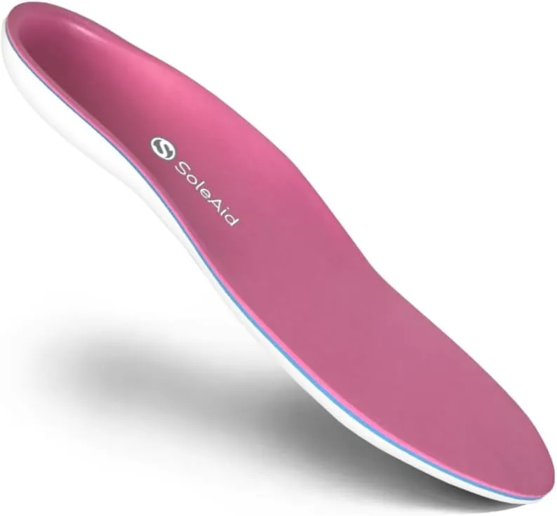 SoleAid Sport XTI, 3-Layer Performance Insoles, Light Weight, Soft, High Rebound, Shock Absorbing, Anti-Friction, Full Length Foot Support (Men 5-6 / Women 7-8)