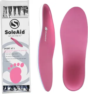 SoleAid Sport XTI, 3-Layer Performance Insoles, Light Weight, Soft, High Rebound, Shock Absorbing, Anti-Friction, Full Length Foot Support (Men 5-6 / Women 7-8)