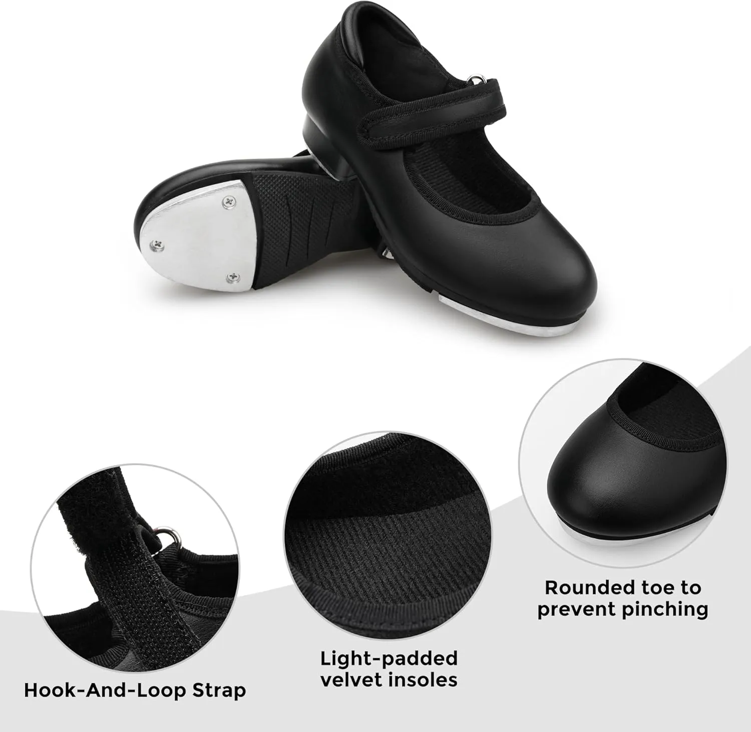 Stelle Tap Shoes for Girls Toddler Boys PU Leather Dance Shoes(Toddler/Little Kid/Big Kid)