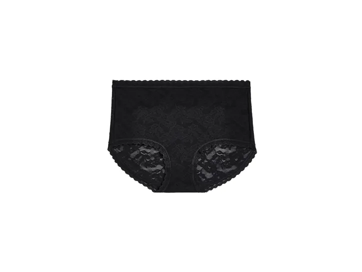 Wacoal Women's High Profile High-Cut Lace Underwear Panty, Black