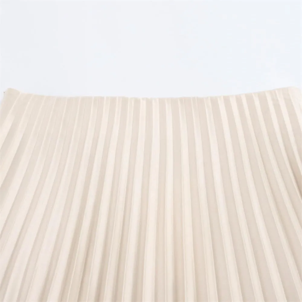 Women's A-Line Midi Skirt - Polyester Stretch Pencil Skirt for Work