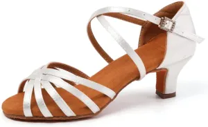 Women's Professional Latin Dance Shoes Open Toe Ballroom Salsa Practice Dance Performance Shoes