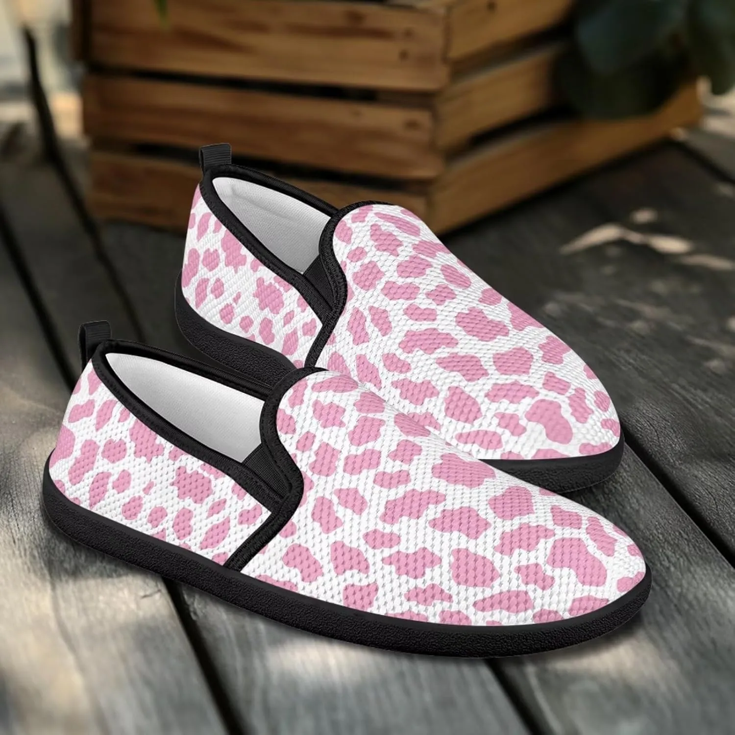 Women's Walking Shoes Fashion Casual Sneaker Comfort Flat Mesh Hand Free Low Tops Painted Sweet Dress Shoes Light - Weight Size 5.5-10.5