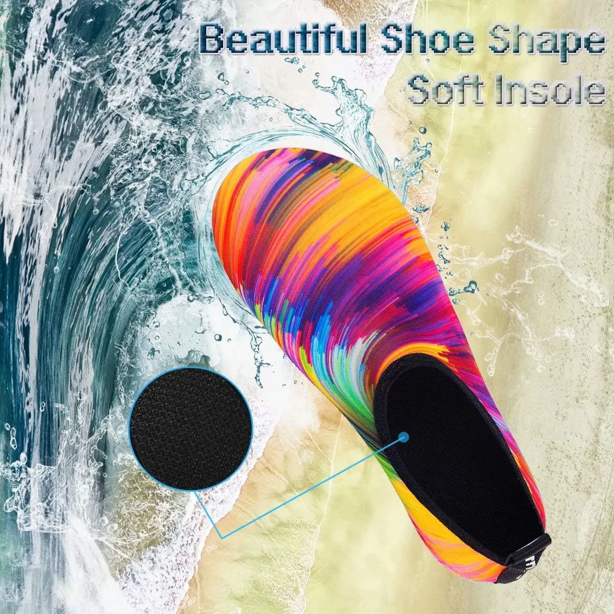 YALOX Water Shoes Women's Men's Outdoor Beach Swimming Aqua Socks Quick-Dry Barefoot Shoes Surfing Yoga Pool Exercise