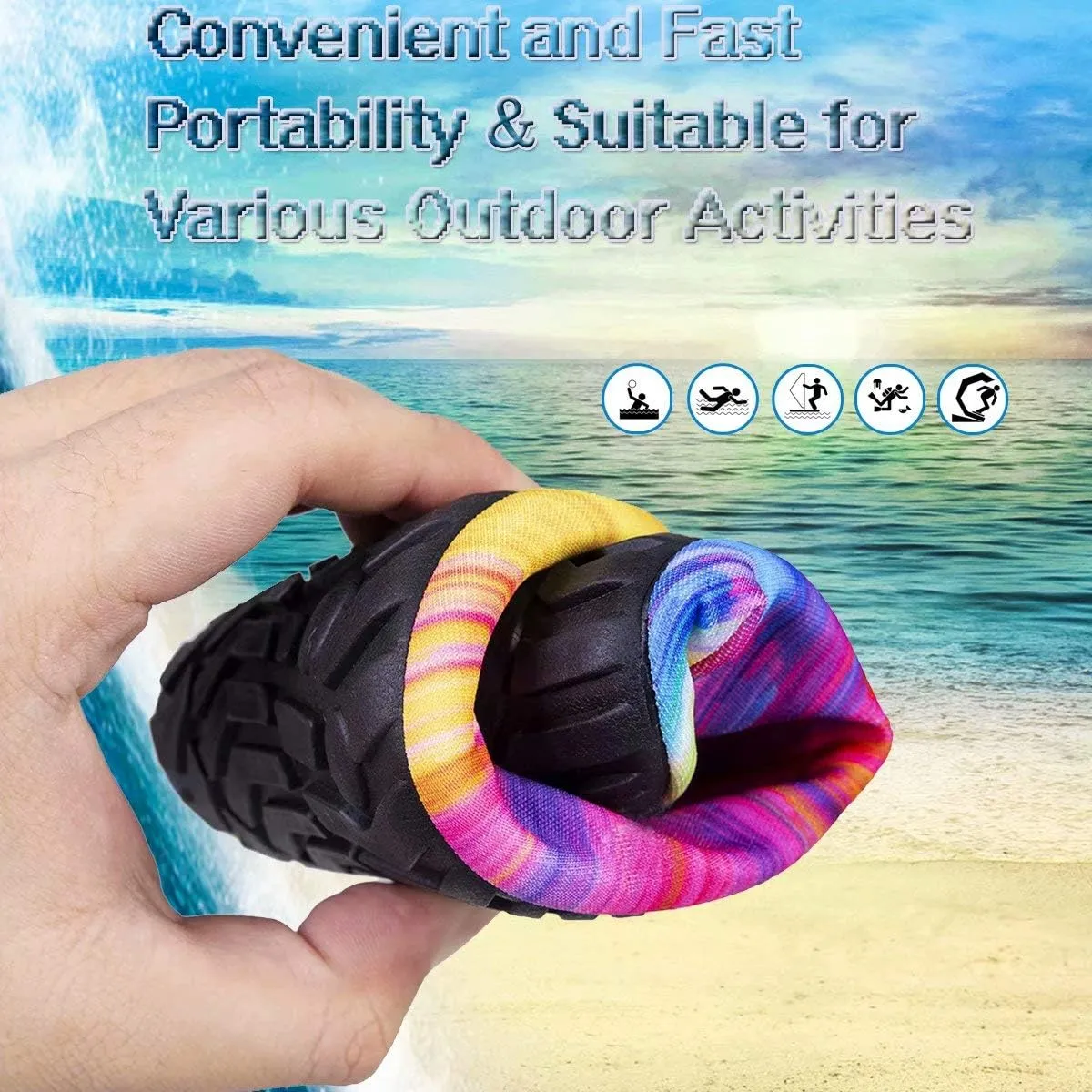 YALOX Water Shoes Women's Men's Outdoor Beach Swimming Aqua Socks Quick-Dry Barefoot Shoes Surfing Yoga Pool Exercise