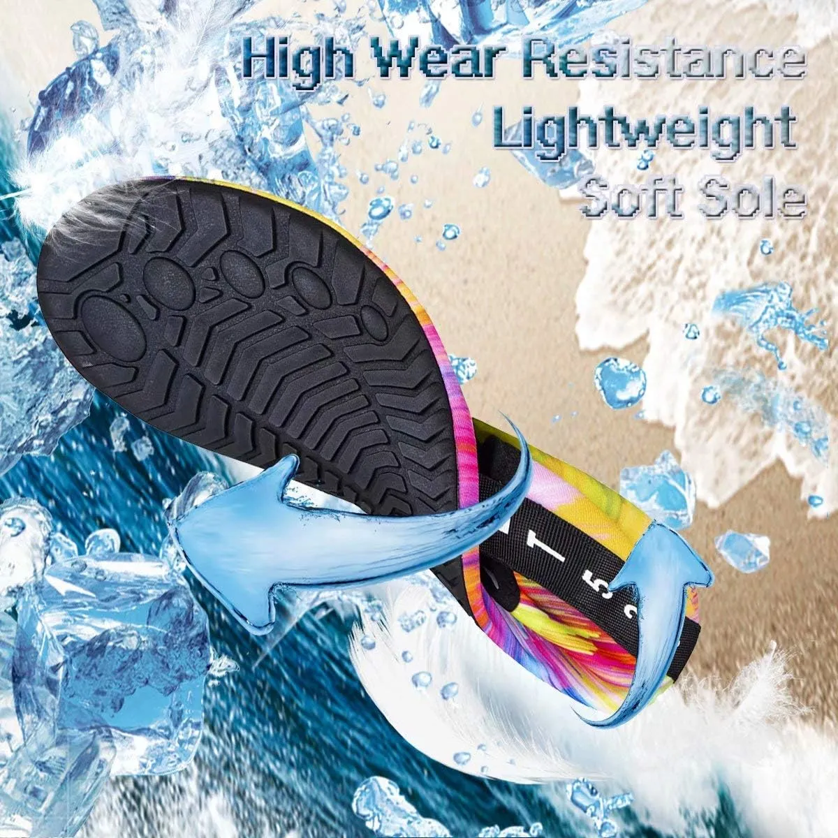 YALOX Water Shoes Women's Men's Outdoor Beach Swimming Aqua Socks Quick-Dry Barefoot Shoes Surfing Yoga Pool Exercise