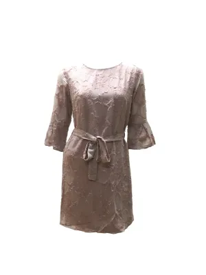 YW17117SS Bell Sleeve With Flower Appliqué Dress (Pack