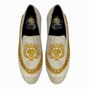 Zardosi Lion Dove Slip-on with Stem Design By Brune & Bareskin
